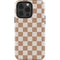 Neutral Checkered iPhone 15 Pro Impact Case